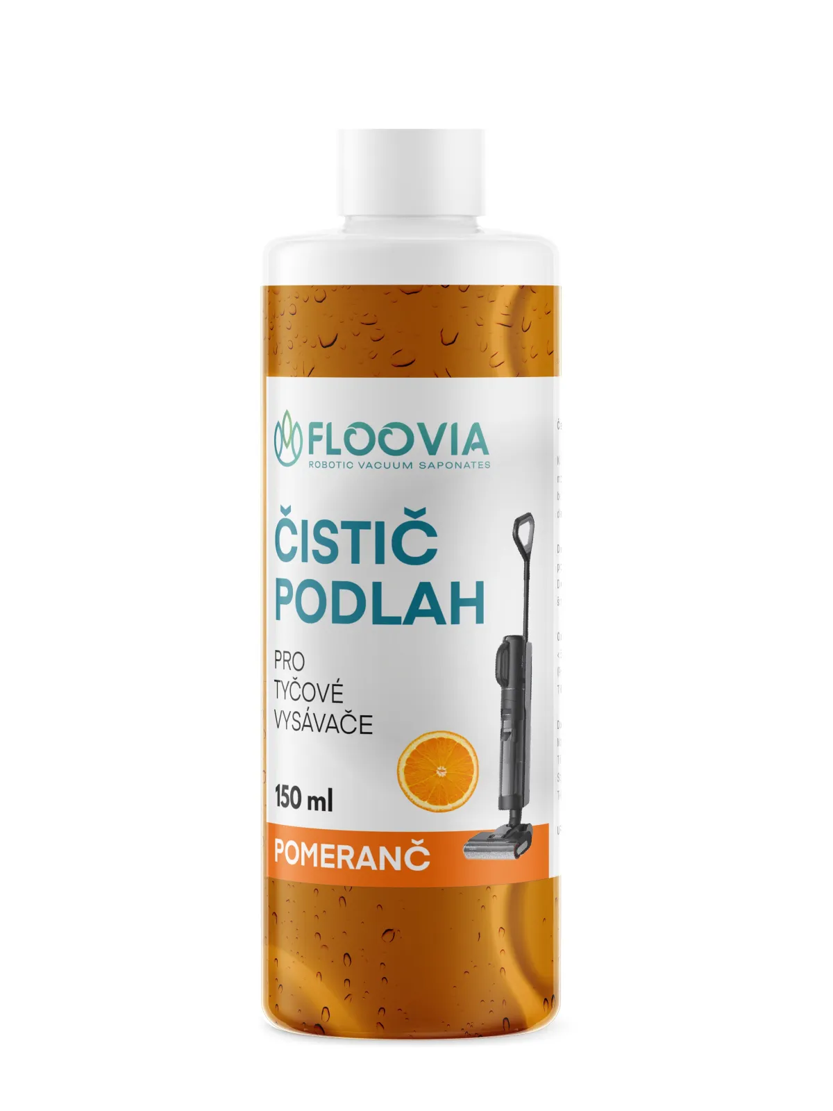 Čistič podlah do tyčového vysavače s mopem Floovia, pomerančová vůně
