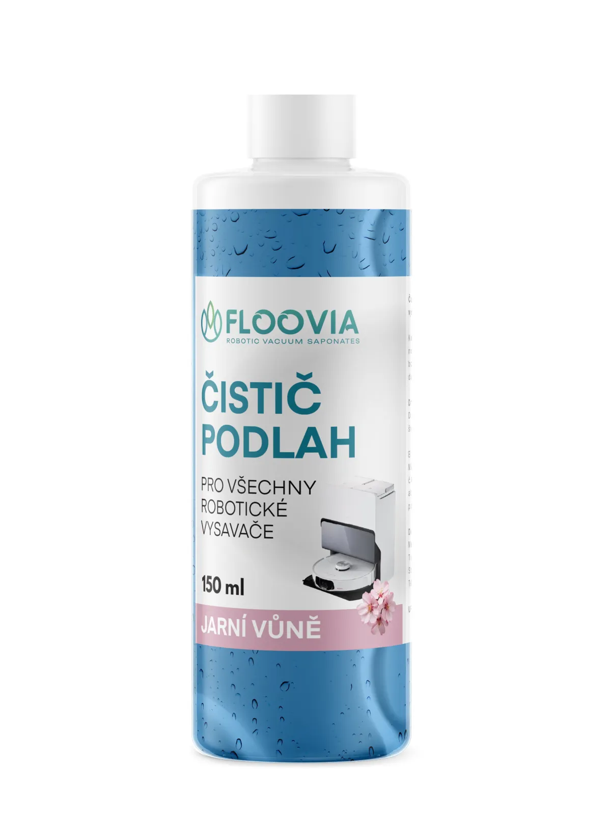 Čistič podlah do robotického vysavače se samočisticí stanicí Floovia, jarní vůně