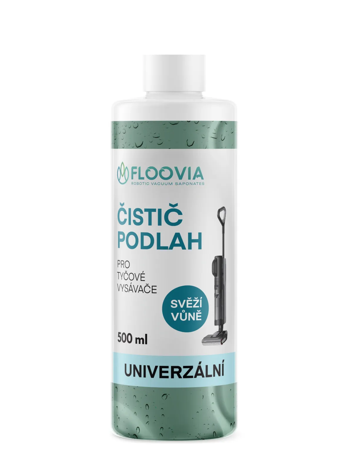 Čistič podlah do tyčového vysavače s mopem Floovia, univerzální svěží vůně — obrázek 2