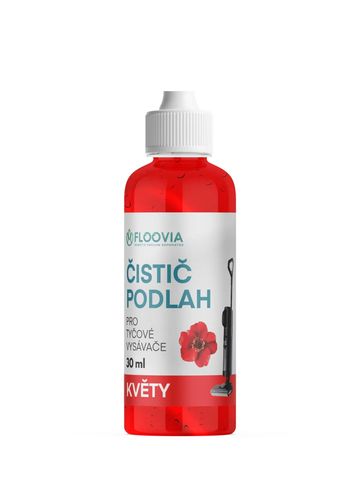 Čistič podlah do tyčového vysavače s mopem Floovia, květinová vůně — obrázek 3