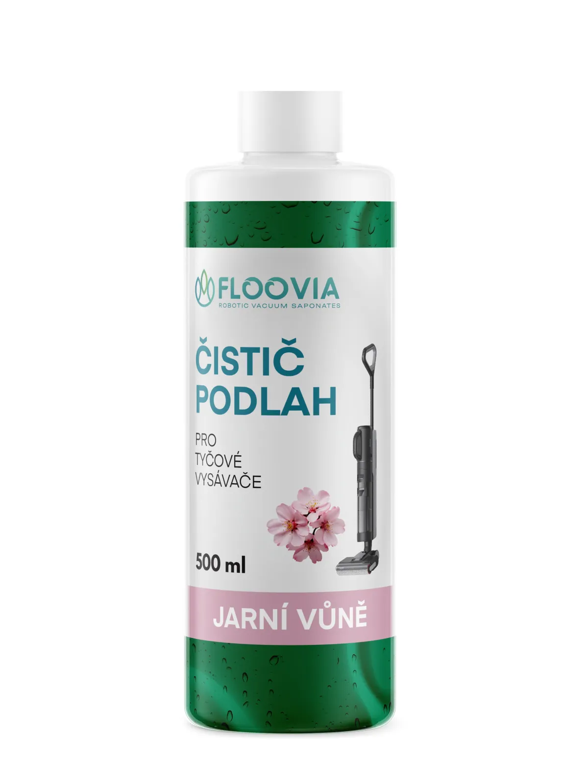 Čistič podlah do tyčového vysavače s mopem Floovia, jarní vůně — obrázek 2