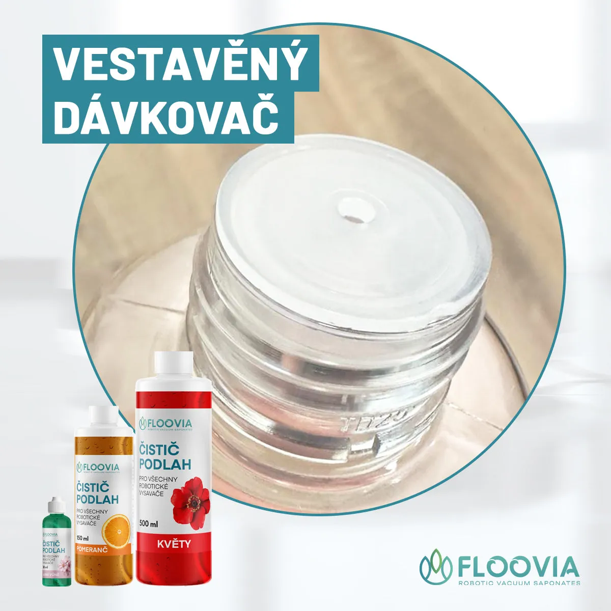 Čistič podlah do robotického vysavače Floovia, limetková vůně — obrázek 7
