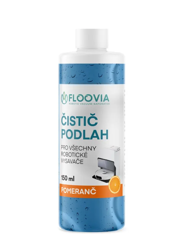 Čistič podlah do robotického vysavače se samočisticí stanicí Floovia, pomerančová vůně